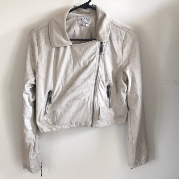 Suede look cropped jacket - Picture 1 of 8